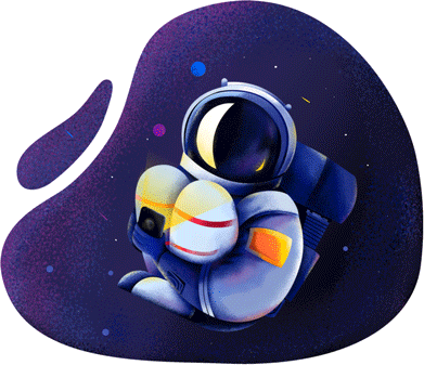 Astronautas su telefonu rankose
